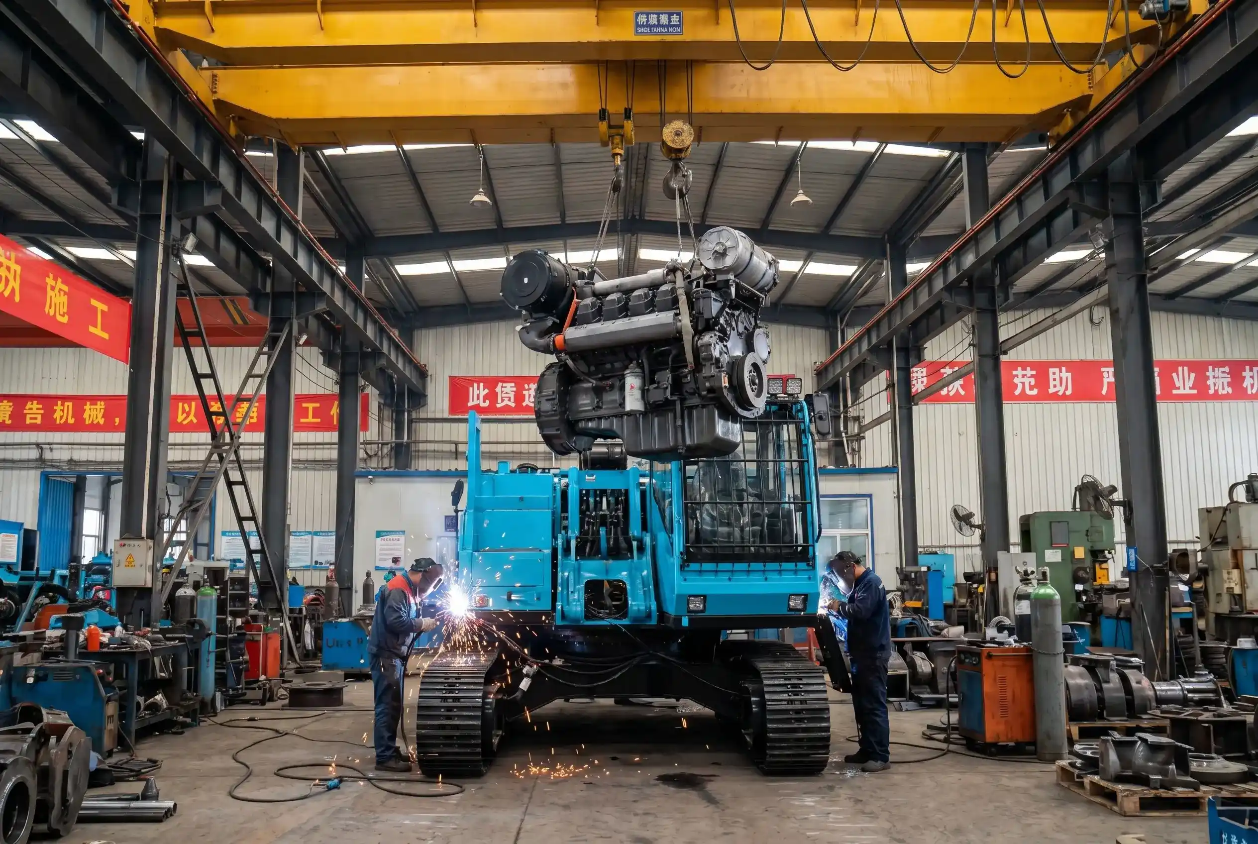 CNC machining, welding, assembly