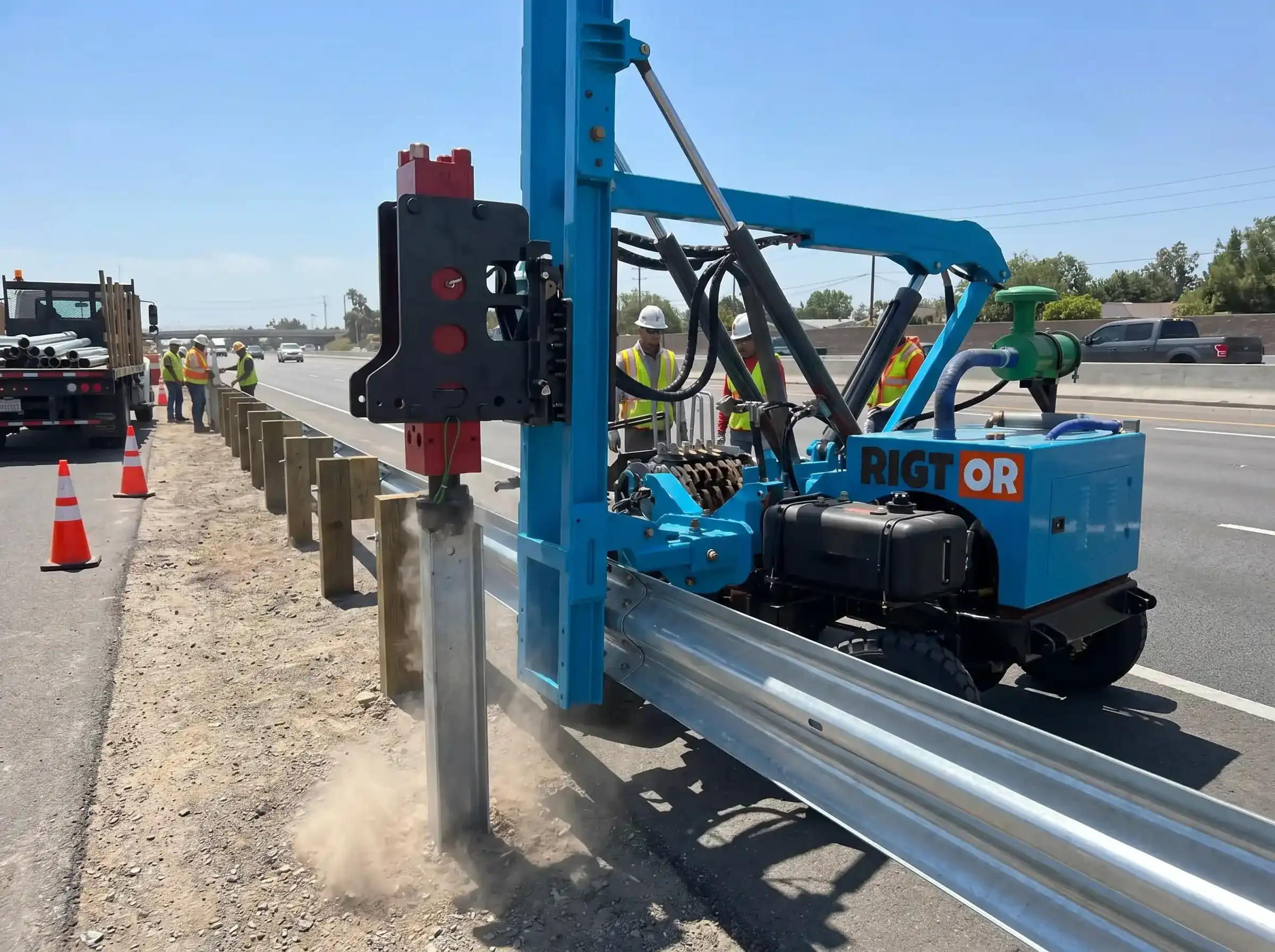 Hydraulic Small Highway Guardrail Pile Driver