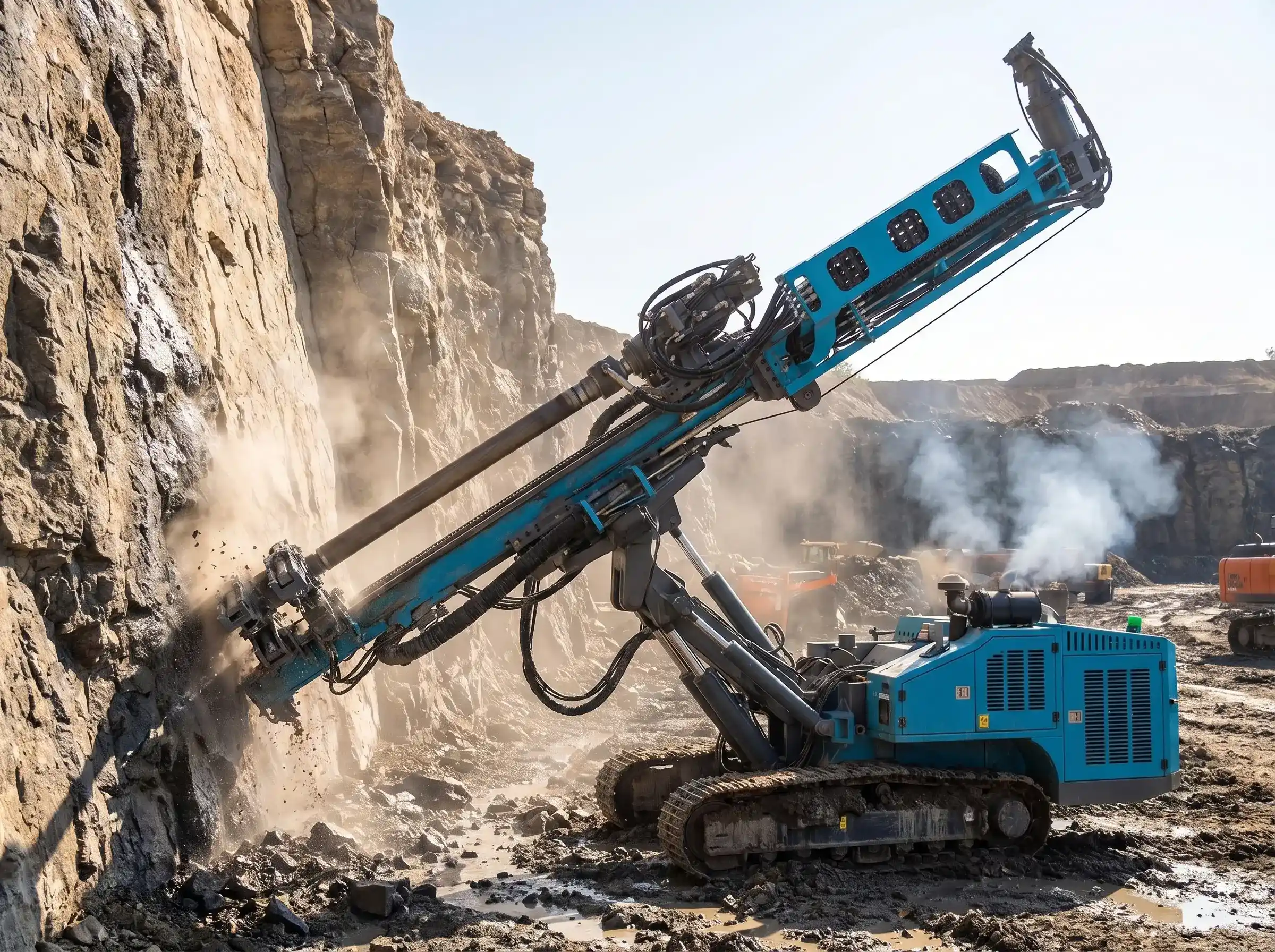 Multi-angle Hydraulic DTH Blast Hole Drill Rig