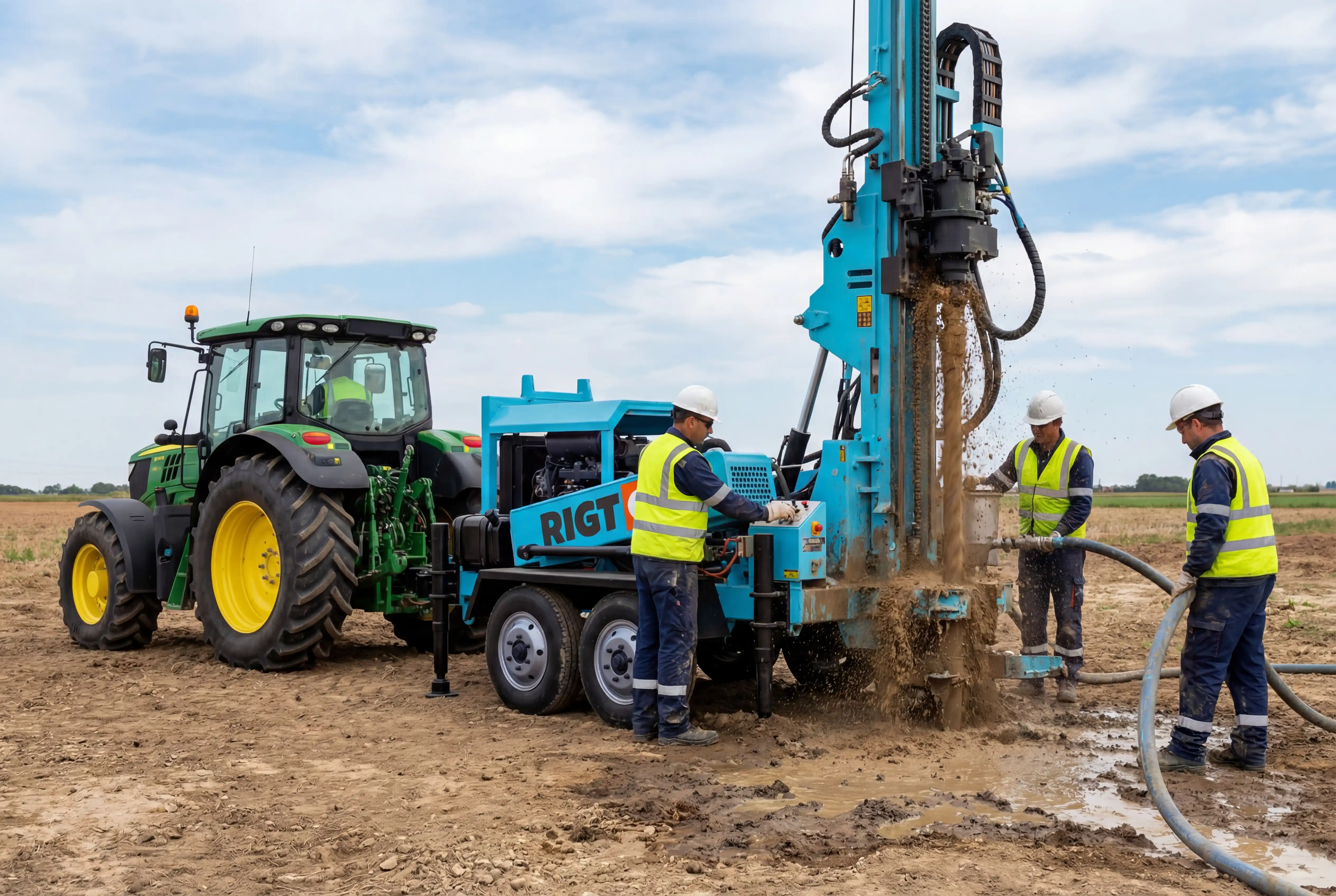 Trailer-Mounted Water Well Drilling Rig